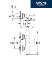 TERMOSTATICA BAÑO GROHTHERM CUBE GROHE